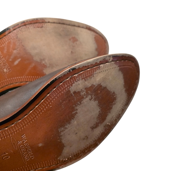 Warfield & Grand Men's Classic Brown Leather Oxford Shoes Size 10 - Picture 10 of 12